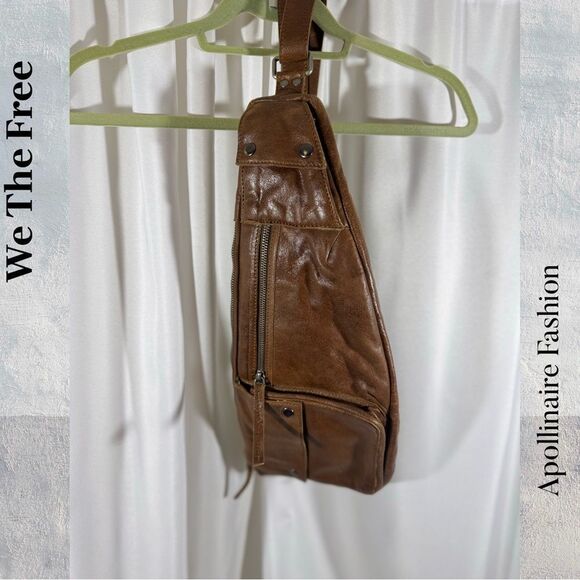 We The Free Belfast Sling Bag In Brown Leather New - Picture 2 of 5